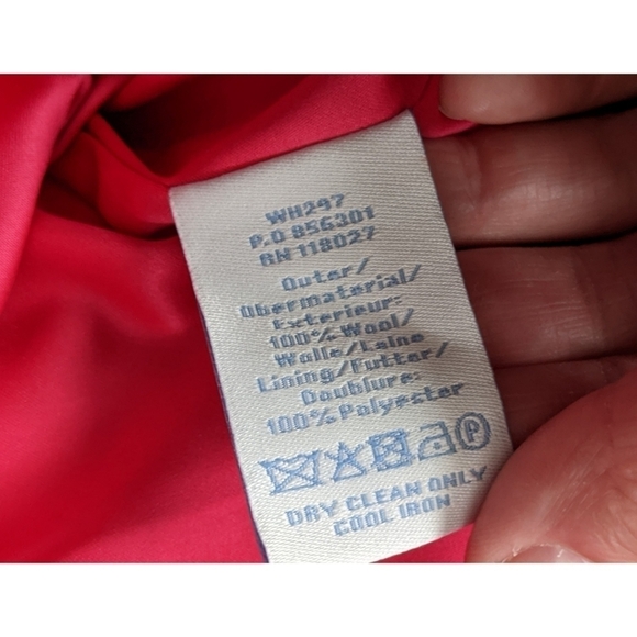 Boden Retro Style Wool Pink Lined Shift Dress Size 2 - Picture 5 of 8